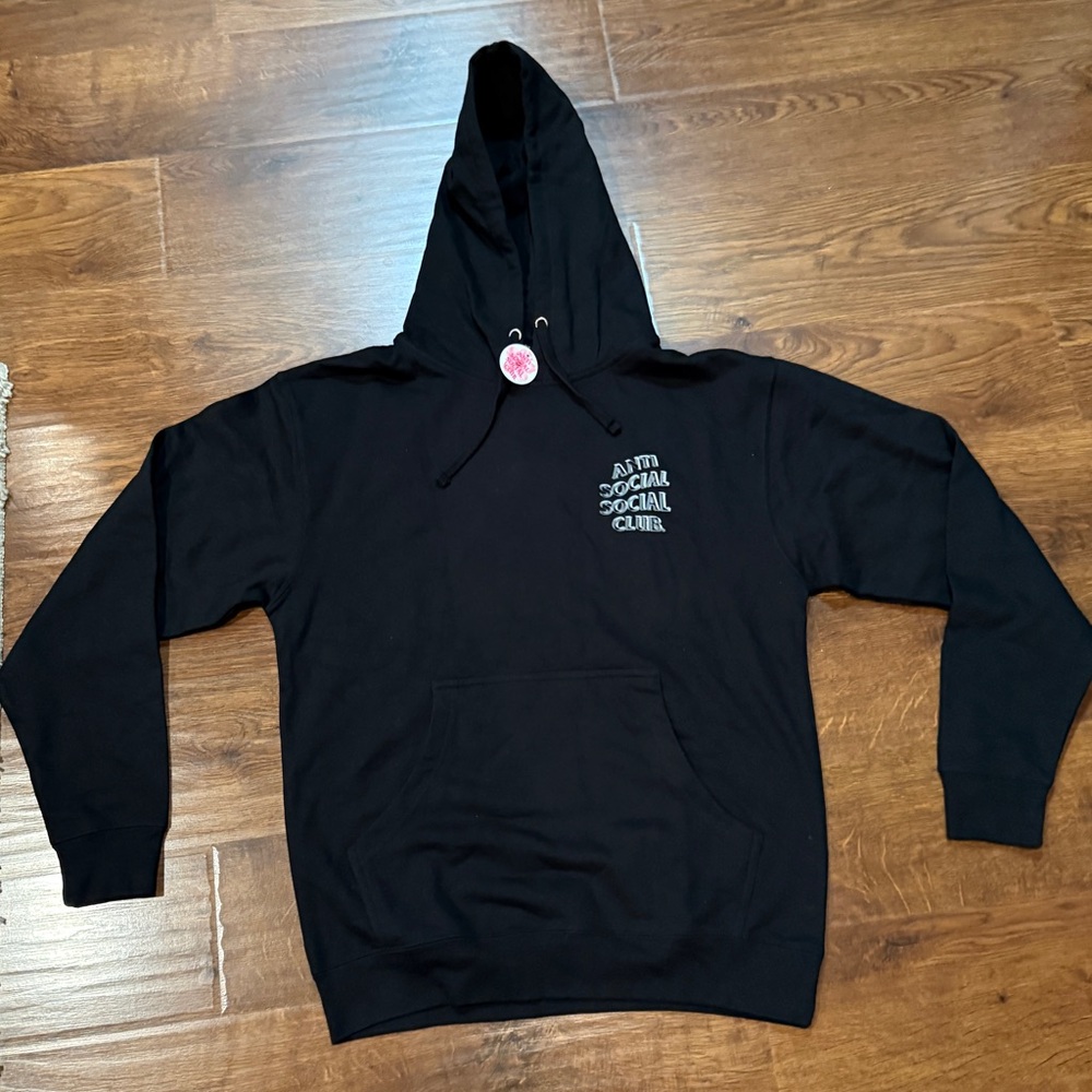 Anti Social Social Club Black Hoodie with White Logo